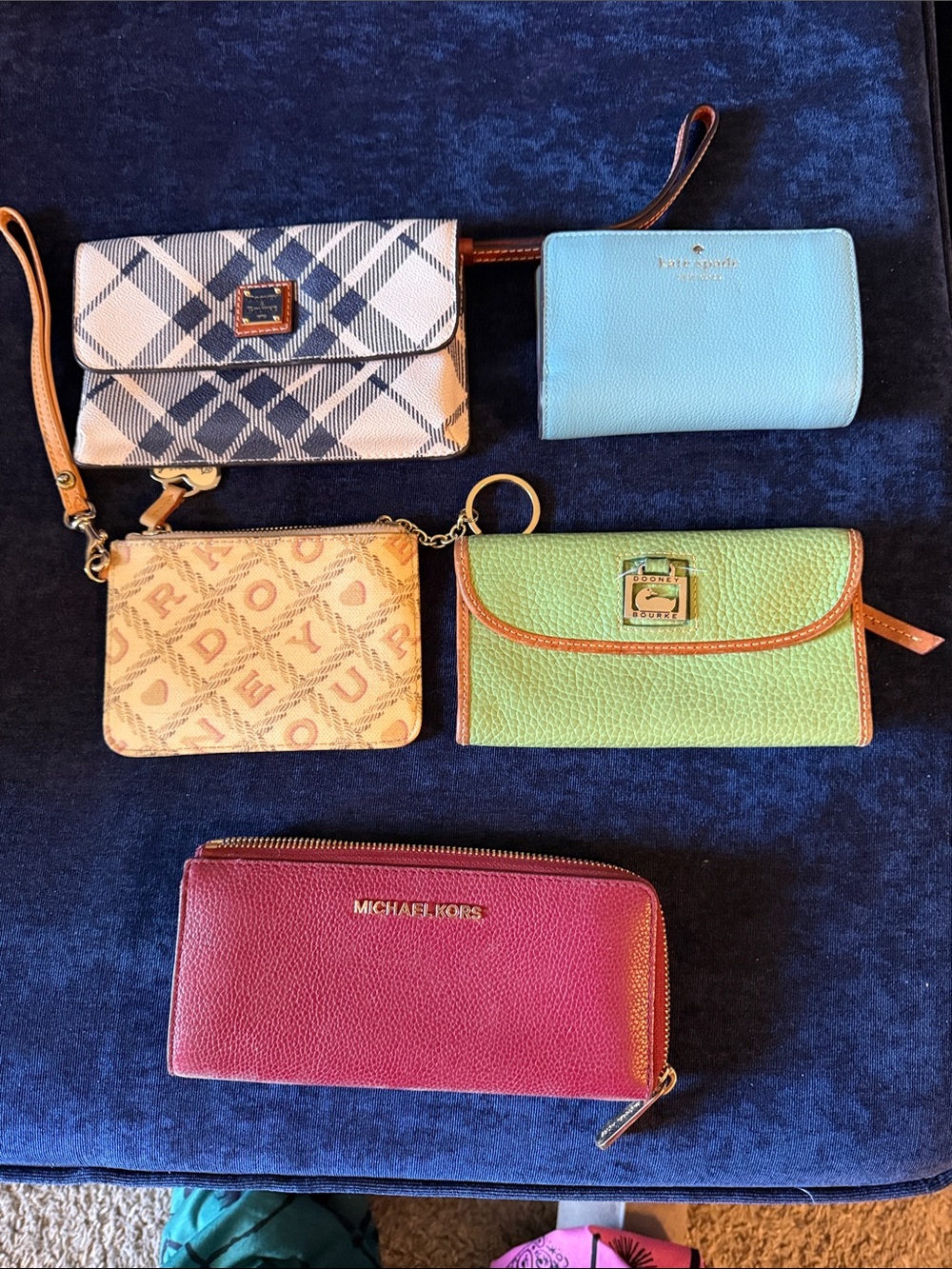 Wallets/wristlets 
Kate Spade Michael kora Dooney and Bourke 
Will not separate